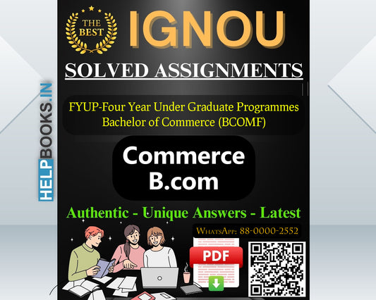 IGNOU Bachelor of Commerce-BCOMF Assignments