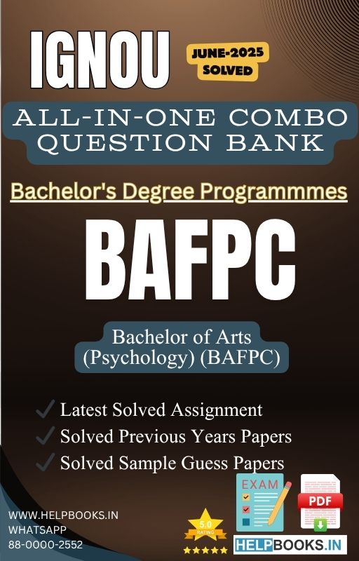 IGNOU All-in-One Exam Combo for Bachelor of Arts (Psychology) (BAFPC) | All Previous Years Solved Papers, Guess Papers and Latest Assignment