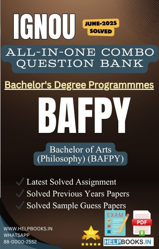 IGNOU All-in-One Exam Combo for Bachelor of Arts (Philosophy) (BAFPY) | All Previous Years Solved Papers, Guess Papers and Latest Assignment