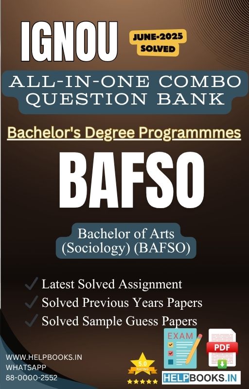 IGNOU All-in-One Exam Combo for Bachelor of Arts (Sociology) (BAFSO) | All Previous Years Solved Papers, Guess Papers and Latest Assignment