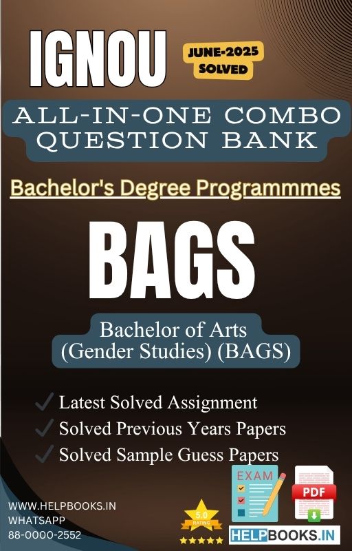 IGNOU All-in-One Exam Combo for Bachelor of Arts (Gender Studies) (BAGS) | All Previous Years Solved Papers, Guess Papers and Latest Assignment