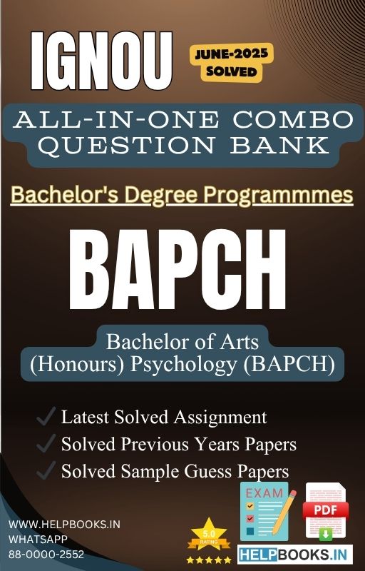 IGNOU All-in-One Exam Combo for Bachelor of Arts (Honours) Psychology (BAPCH) | All Previous Years Solved Papers, Guess Papers and Latest Assignment