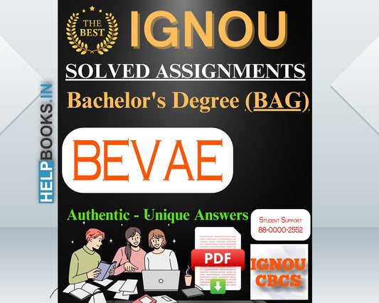 IGNOU Bachelor's Degree AECC on Environment Studies, BEVAE-181 Solved Assignment (Session: July 2024 - January 2025)