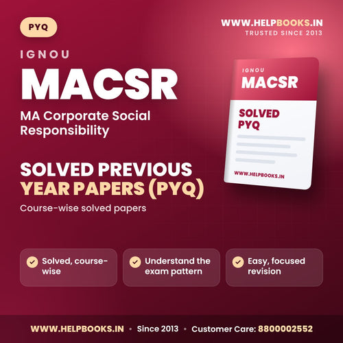 IGNOU MACSR Solved Previous Year Papers PYQ PDF - helpbooks.in