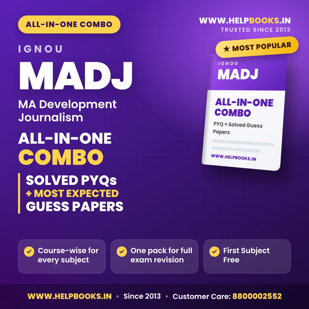 IGNOU MADJ All-in-One Combo PDF - helpbooks.in