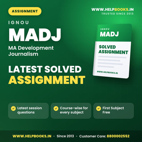 IGNOU MADJ Solved Assignment PDF - helpbooks.in