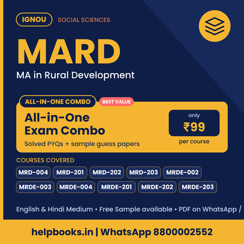 IGNOU MARD All-in-One Exam Combo - MA in Rural Development