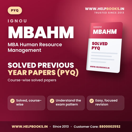 IGNOU MBAHM Solved Previous Year Papers PYQ PDF - helpbooks.in