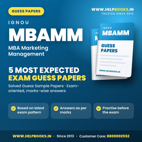 IGNOU MBAMM 5 Most Expected Guess Papers PDF - helpbooks.in