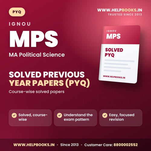 IGNOU MPS Solved Previous Year Papers PYQ PDF - helpbooks.in