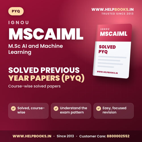 IGNOU MSCAIML Solved Previous Year Papers PYQ PDF - helpbooks.in