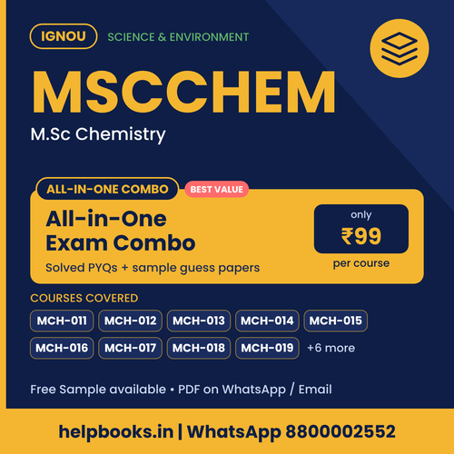 IGNOU MSCCHEM All-in-One Exam Combo - M.Sc Chemistry