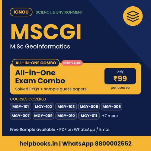 IGNOU MSCGI All-in-One Exam Combo - M.Sc Geoinformatics