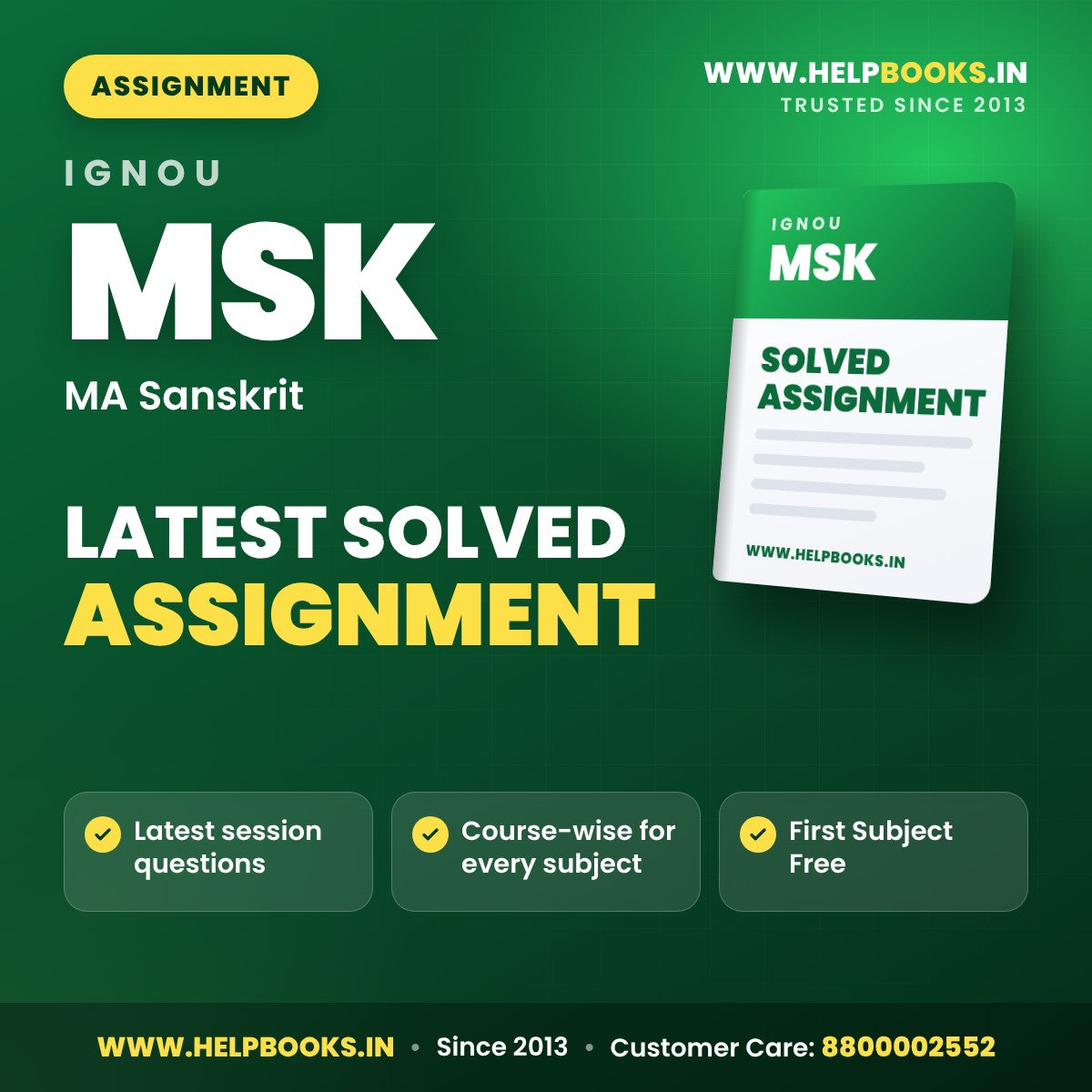 IGNOU MSK Solved Assignment PDF - helpbooks.in