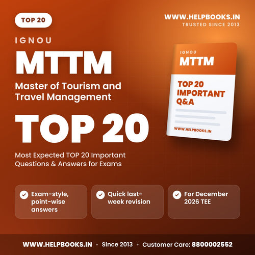 IGNOU MTTM TOP 20 Important Questions PDF - helpbooks.in