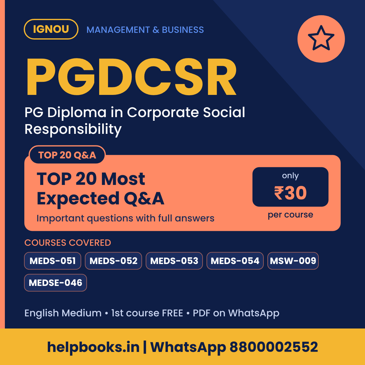 IGNOU PGDCSR TOP 20 Important Questions with Answers - PG Diploma in Corporate Social Responsibility