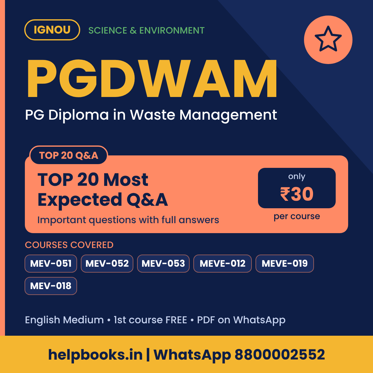 IGNOU PGDWAM TOP 20 Important Questions with Answers - PG Diploma in Waste Management