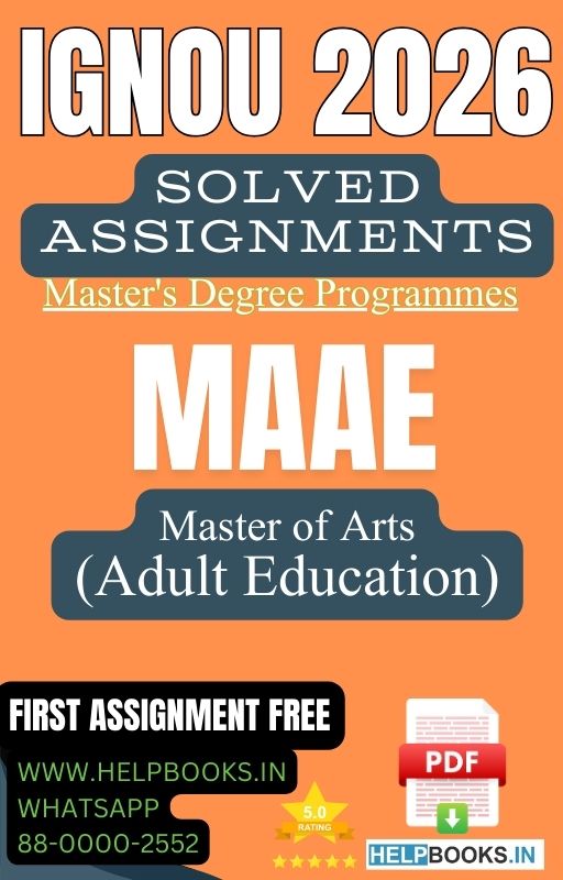 IGNOU MA in Adult Education-MAAE Solved Assignment 2026