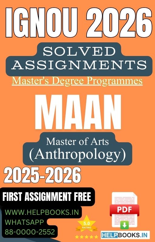 IGNOU MA in Anthropology-MAAN Solved Assignment 2026