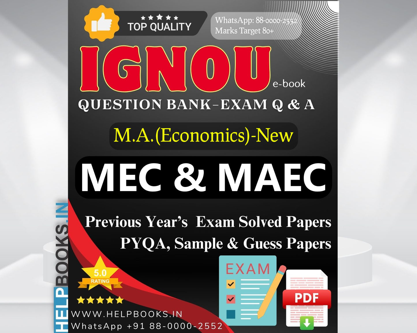 MAEC IGNOU Exam Combo of 10 Solved Papers: 5 Previous Years' Solved Papers & 5 Sample Guess Papers for Master of Arts Economics