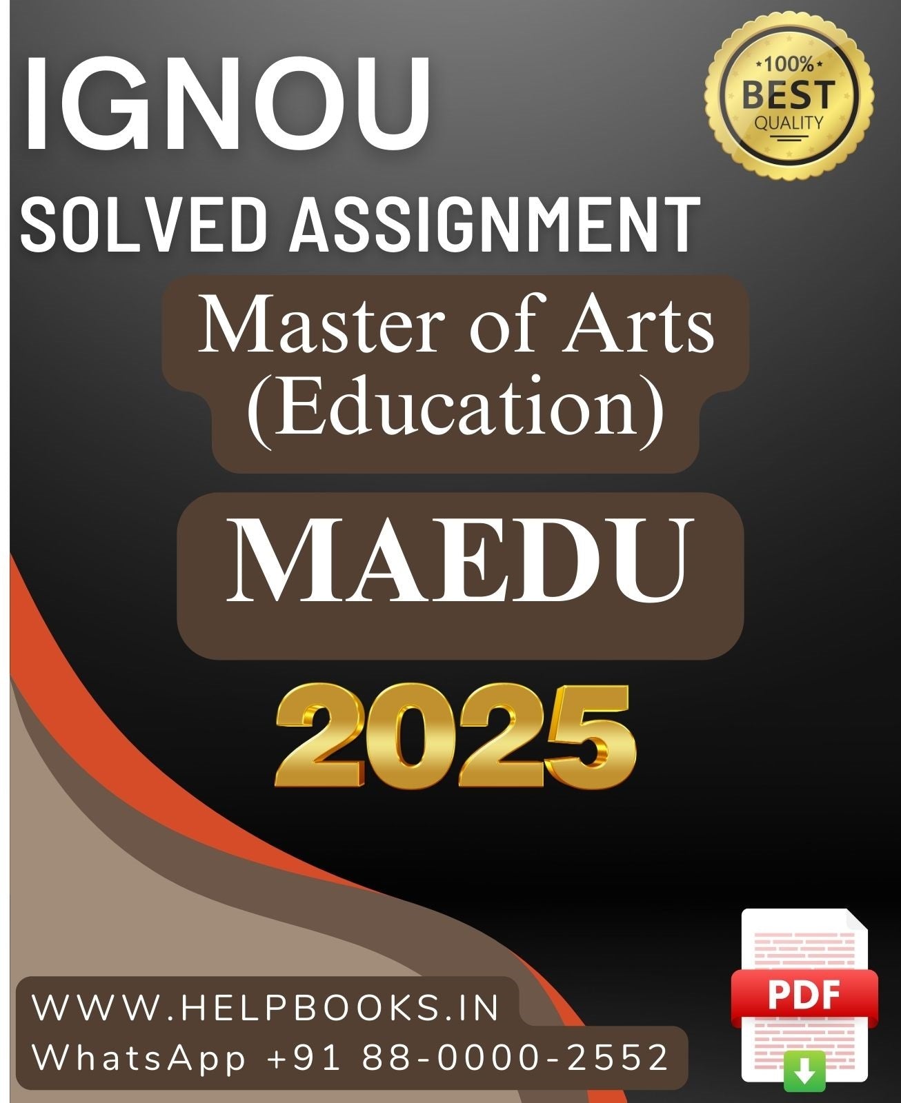 IGNOU MA in Education-MAEDU Solved Assignment 2025