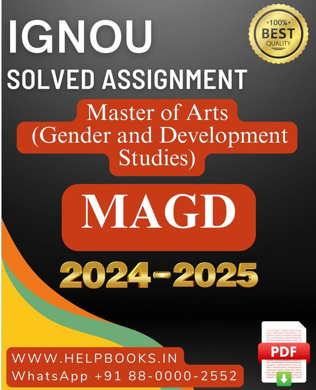 IGNOU MA in Gender and Development Studies-MAGD Solved Assignment 2024-2025