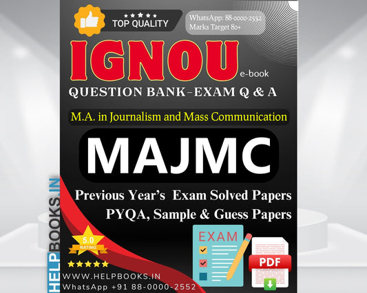 MAJMC IGNOU Exam Combo of 10 Solved Papers: 5 Previous Years' Solved Papers & 5 Sample Guess Papers for Master of Arts Journalism and Mass Communication