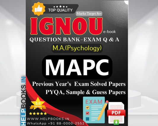 MAPC IGNOU Exam Combo of 10 Solved Papers: 5 Previous Years' Solved Papers & 5 Sample Guess Papers for Master of Arts Psychology