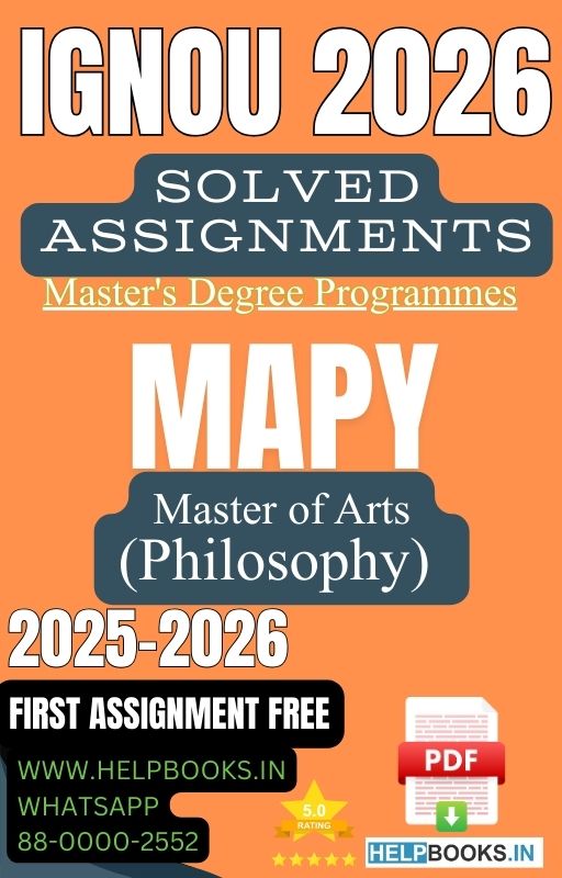 IGNOU MA in Philosophy-MAPY Solved Assignment 2026
