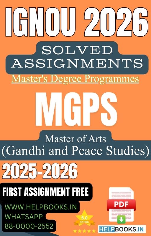 IGNOU MAGPS Solved Assignment MA in Gandhi and Peace Studies