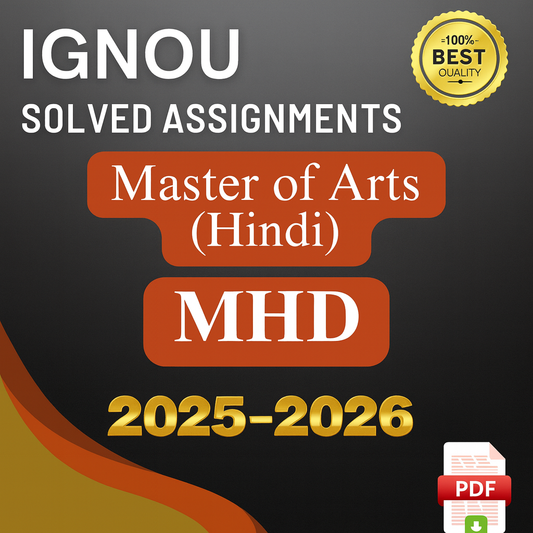 2025–2026 | IGNOU MHD Solved Assignments-MA in Hindi