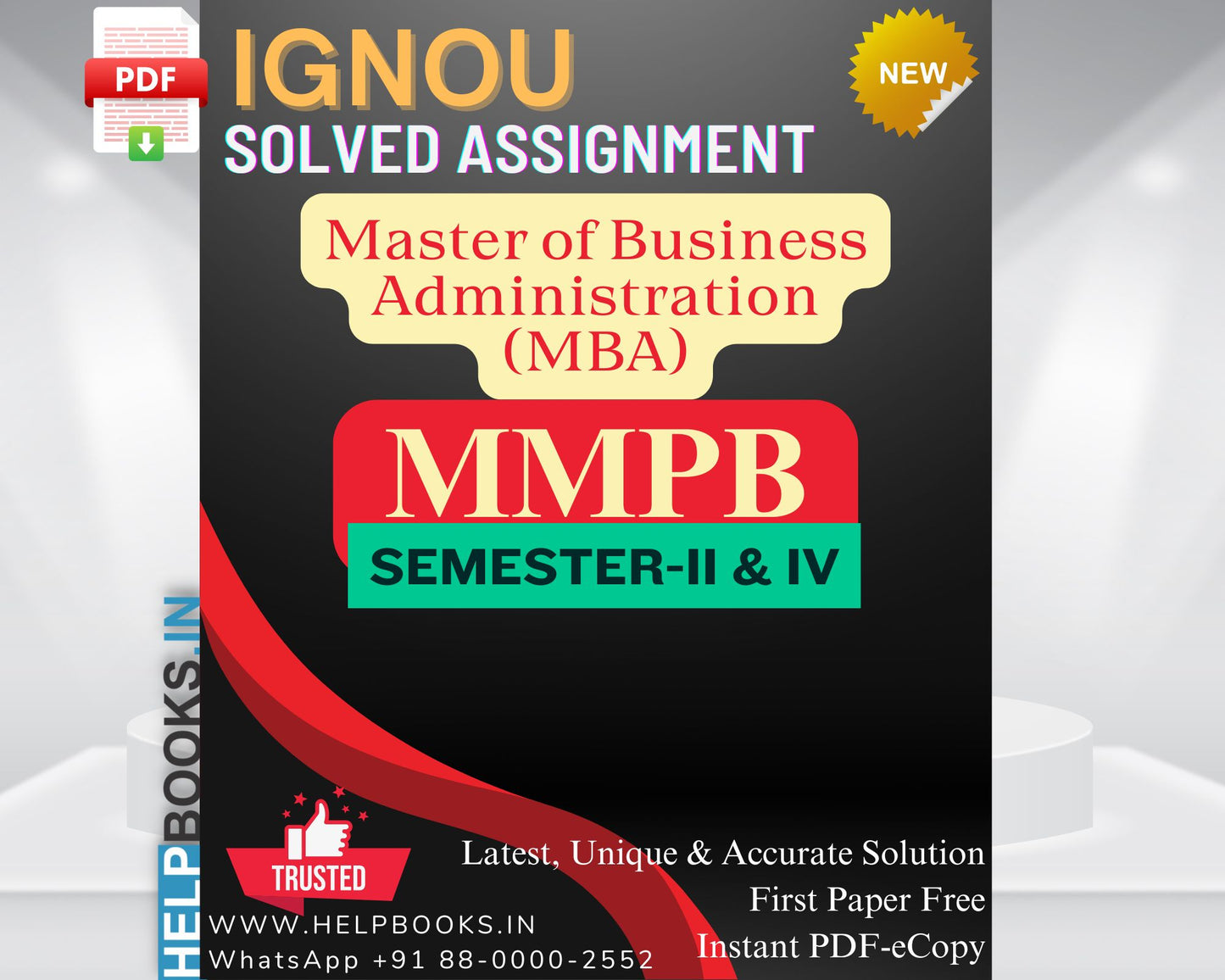 IGNOU MBA 2026 MMPB Subjects Solved Assignments