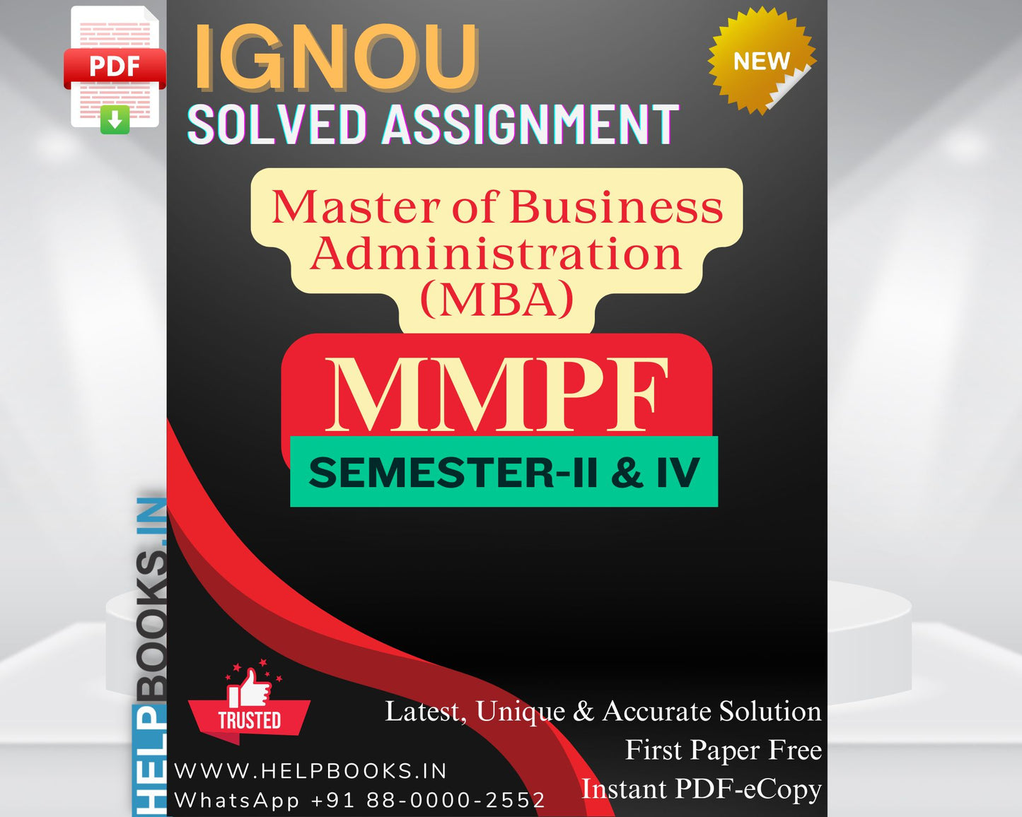 IGNOU MMPF MBA Solved Assignments