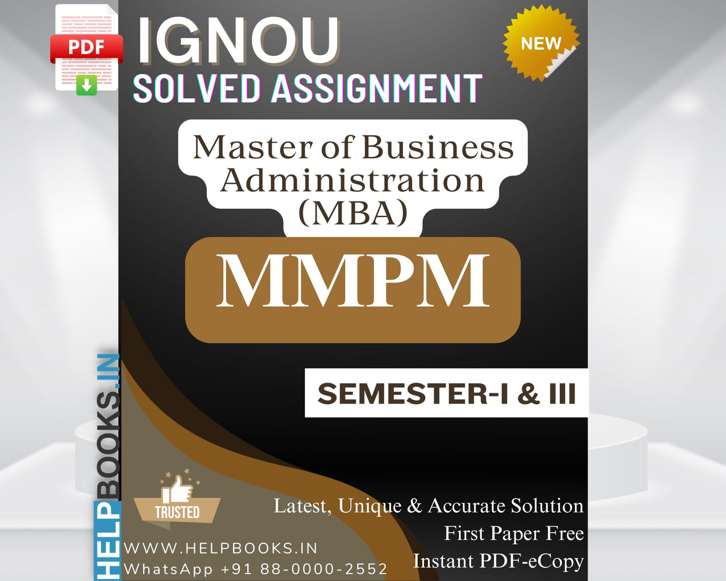 IGNOU MMPM Solved Assignments (Semester 1 & 3)