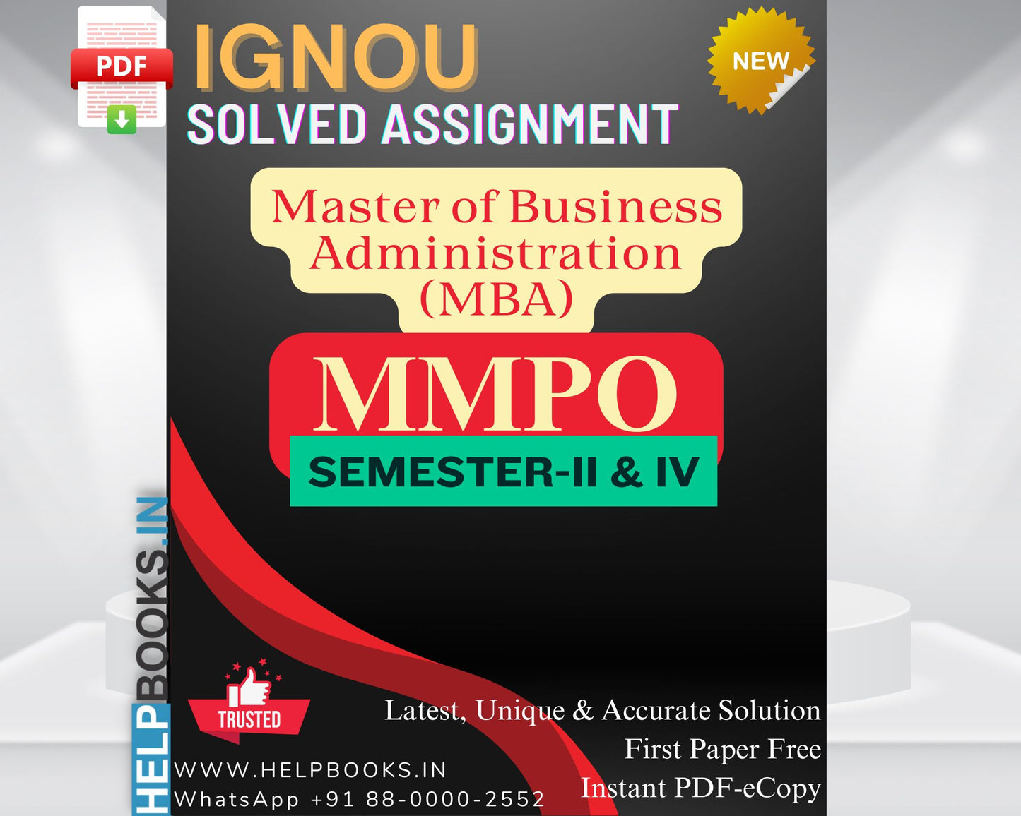 IGNOU MBA 2026 MMPO Subjects Solved Assignments for Semester 2 & 4
