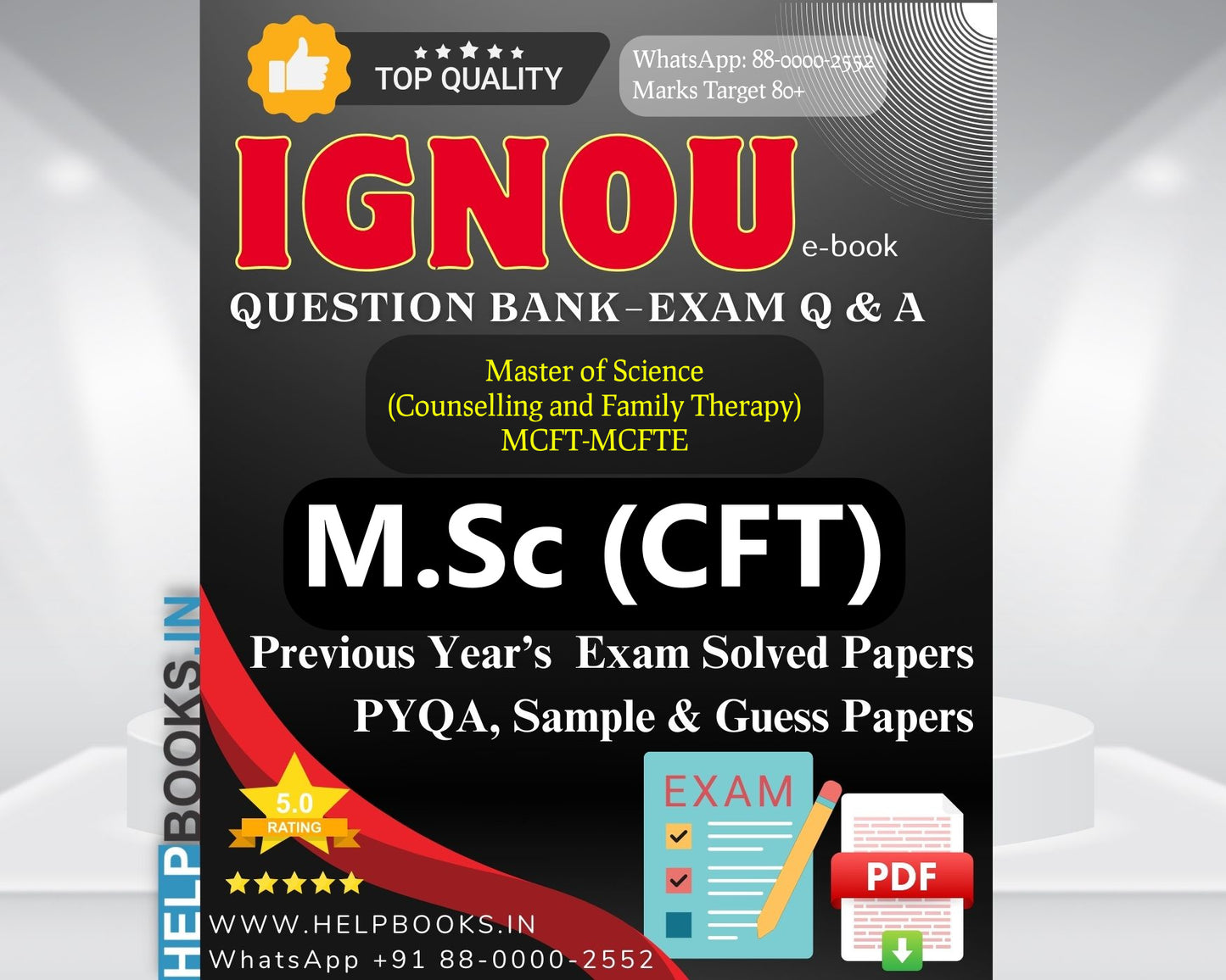 MSCCFT IGNOU Exam Combo of 10 Solved Papers: 5 Previous Years' Solved Papers & 5 Sample Guess Papers for Master of Science Counselling and Family Therapy