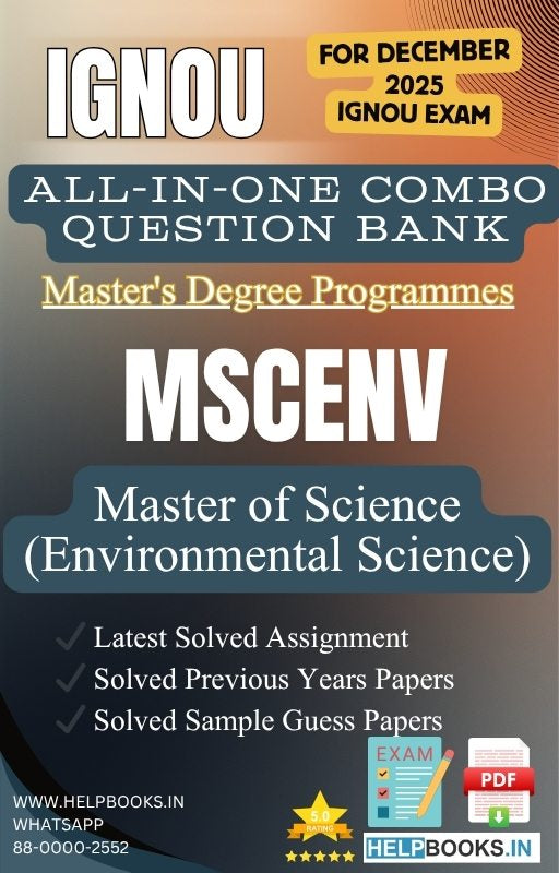 MSc Environmental Science – MSCENV All-in-One Combo | IGNOU Exam Study Pack with Solved PYQs, Exam Guess Papers & Assignments