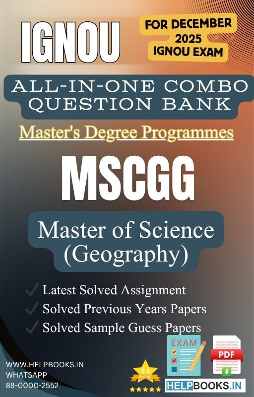 MSc Geography – MSCGG All-in-One Combo | IGNOU Exam Study Pack with Solved PYQs, Exam Guess Papers & Assignments