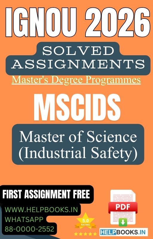 IGNOU M.Sc. Industrial Safety-MSCIDS Solved Assignment 2026