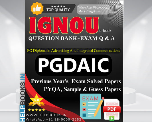 IGNOU PG Diploma in Advertising and Integrated Communication PGDAIC Question Bank Combo