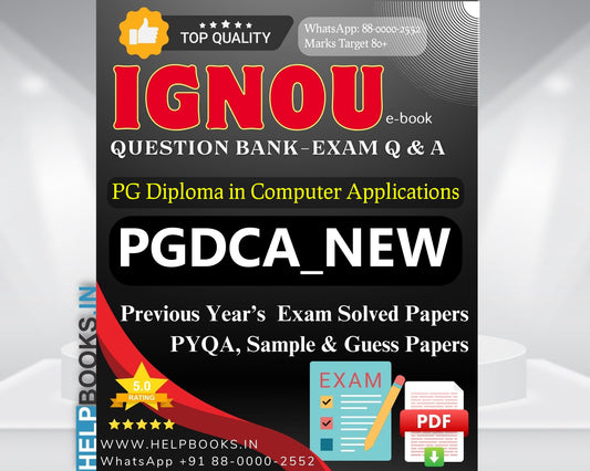 IGNOU PG Diploma in Computer Applications PGDCA NEW Question Bank Combo