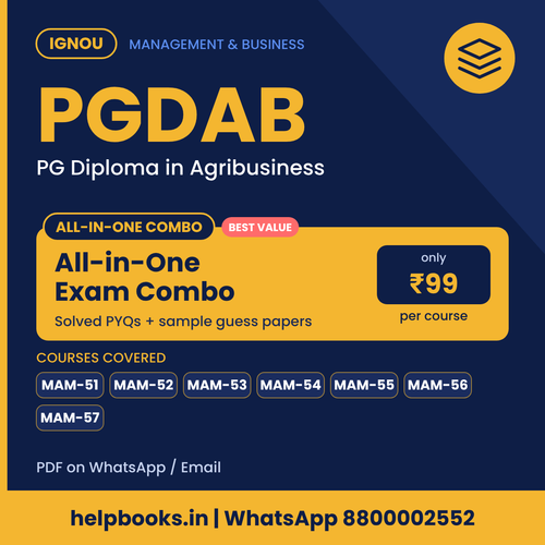 IGNOU PGDAB All-in-One Exam Combo - PG Diploma in Agribusiness