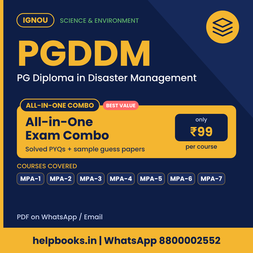 IGNOU PGDDM All-in-One Exam Combo - PG Diploma in Disaster Management