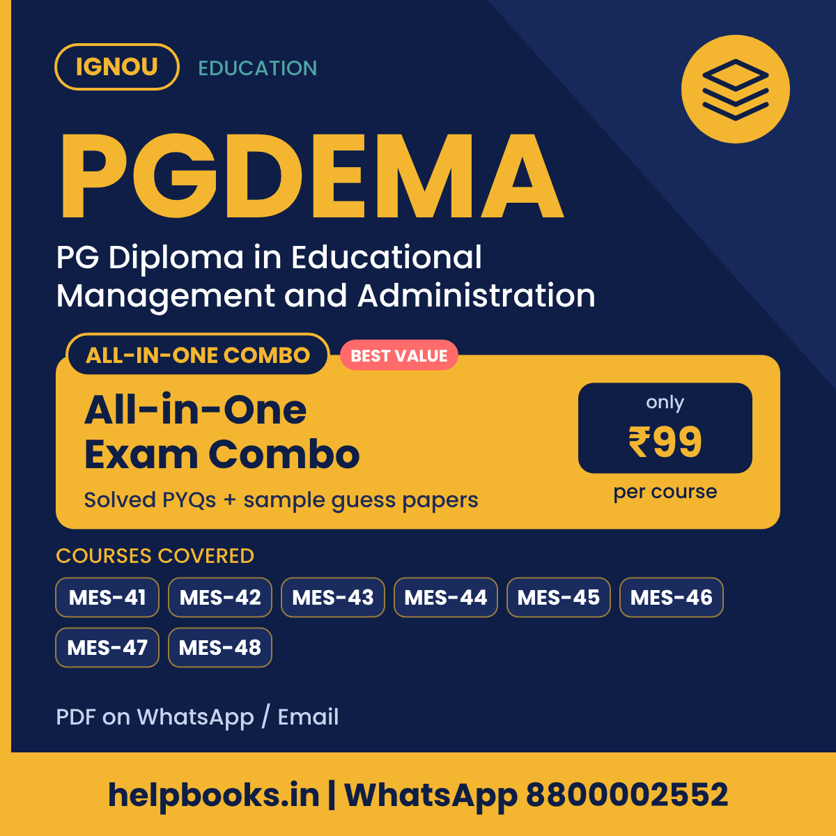 IGNOU PGDEMA All-in-One Exam Combo - PG Diploma in Educational Management and Administration