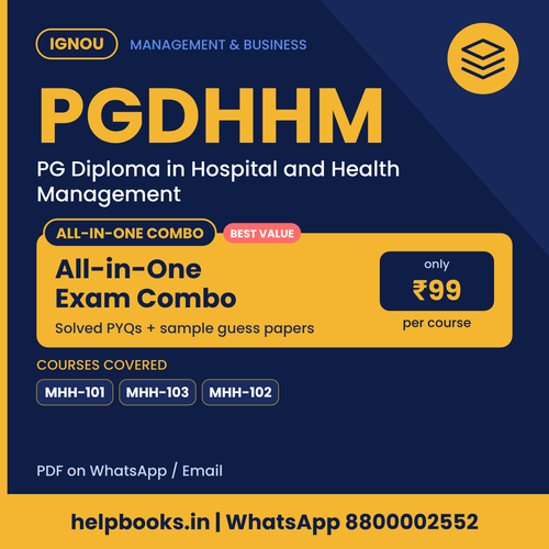 IGNOU PGDHHM All-in-One Exam Combo - PG Diploma in Hospital and Health Management