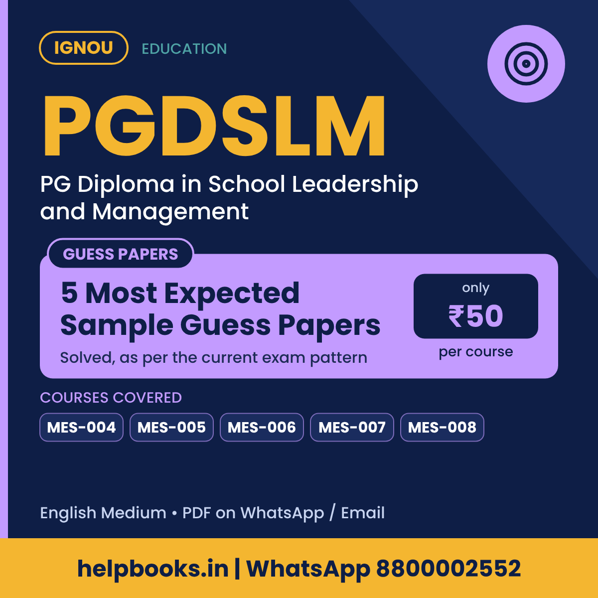 IGNOU PGDSLM 5 Most Expected Sample Guess Papers - PG Diploma in School Leadership and Management