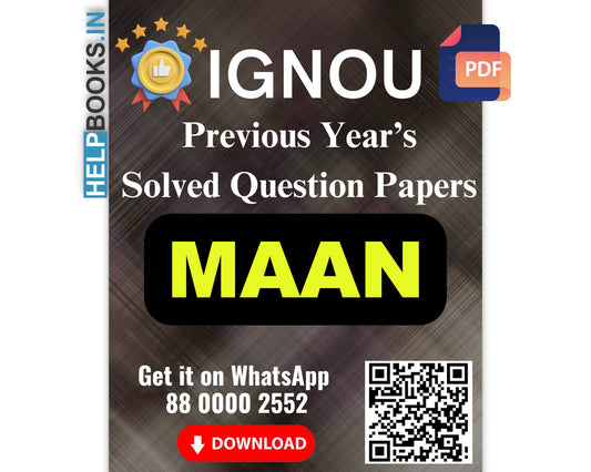 IGNOU Master of Arts (Anthropology) (MAAN)- 5 Previous Years Solved IGNOU Question Papers for 2024 Examinations