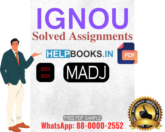 IGNOU Master's Degree Programme Latest IGNOU Solved Assignment 2023-24 : MADJ Master of Arts Development Journalism Solved Assignments