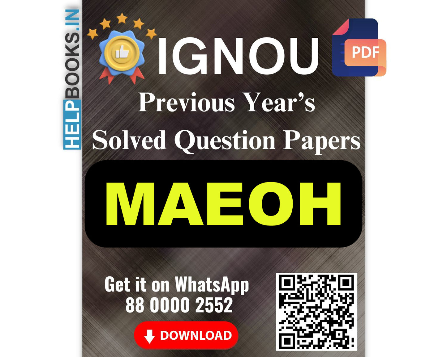 IGNOU Master of Arts (Environmental and Occupational Health) (MAEOH)- 5 Previous Years Solved IGNOU Question Papers for 2024 Examinations