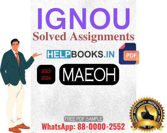 IGNOU Master's Degree Programme Latest IGNOU Solved Assignment 2023-24 : MAEOH Master of Arts Environmental and Occupational Health Solved Assignments